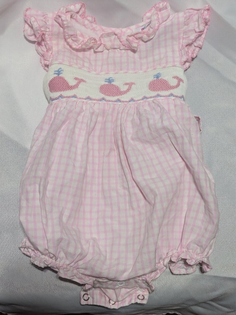 Smocked Whale Romper